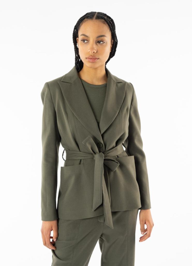 Elias_Rumelis_Jeronima_blazer_dark_khaki_melange_Hilnetta_s_3
