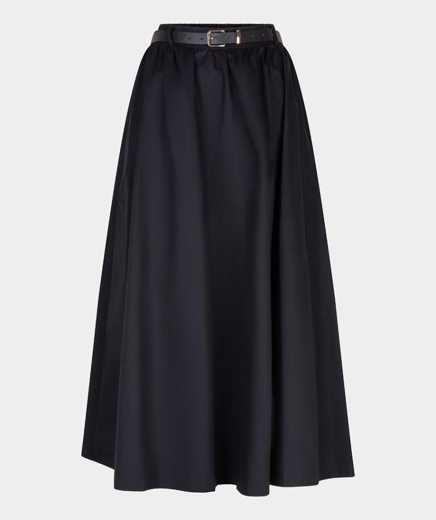 Esqualo_Skirt_long_poplin_pockets_poplin_black_Hilnetta_s