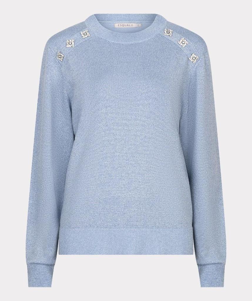 Esqualo_Sweater_rounded_neck_lurex_blue_Hilnetta_s