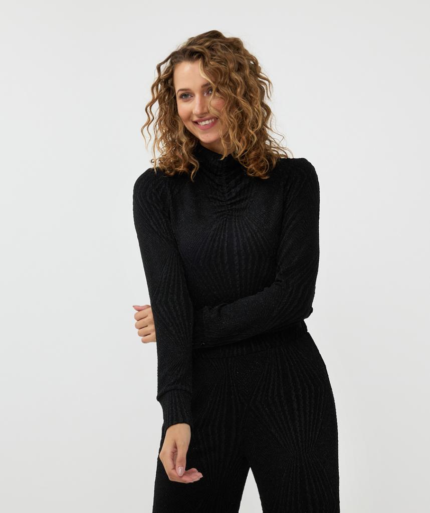 Esqualo_Top_gathering_jacquard_SJ_Black_Hilnetta_s_5