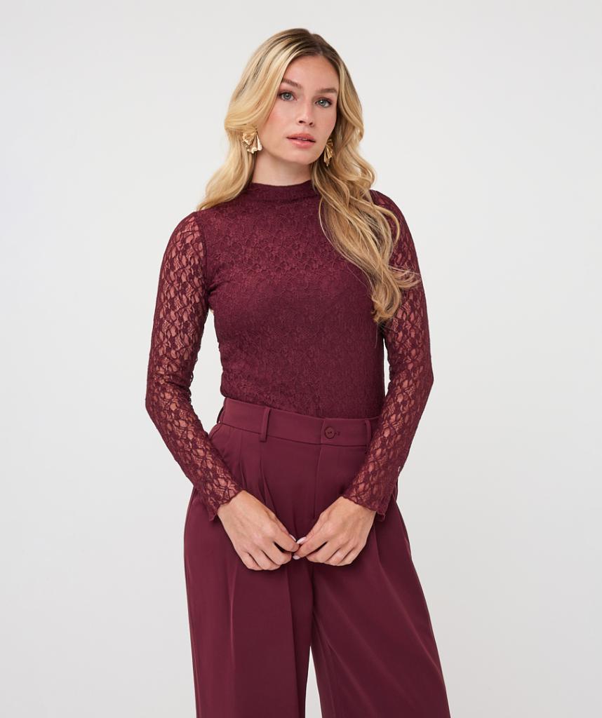 Esqualo_Top_l_slve_lace_merlot_Hilnetta_s