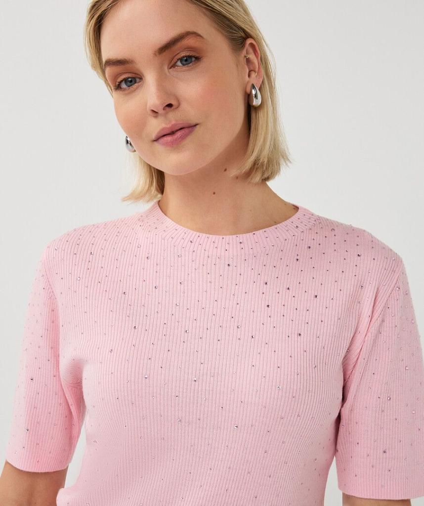 Esqualo_Top_rib_s_slve_sequins_romance_rose_Hilnetta_s