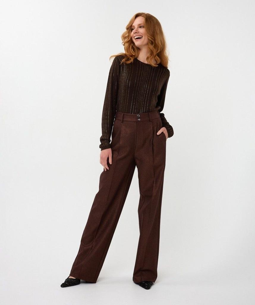 Esqualo_Trousers_shiny_twill_chocolate_Hilnetta_s