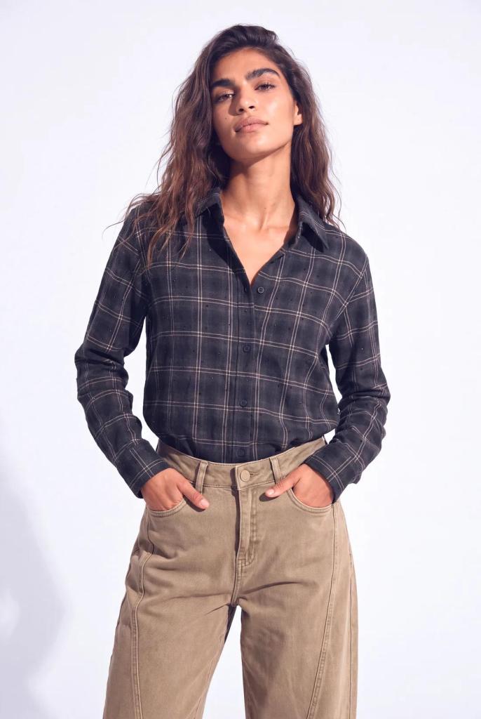 Florez_Demie_Blouse_Blue_Check_Hilnetta_s