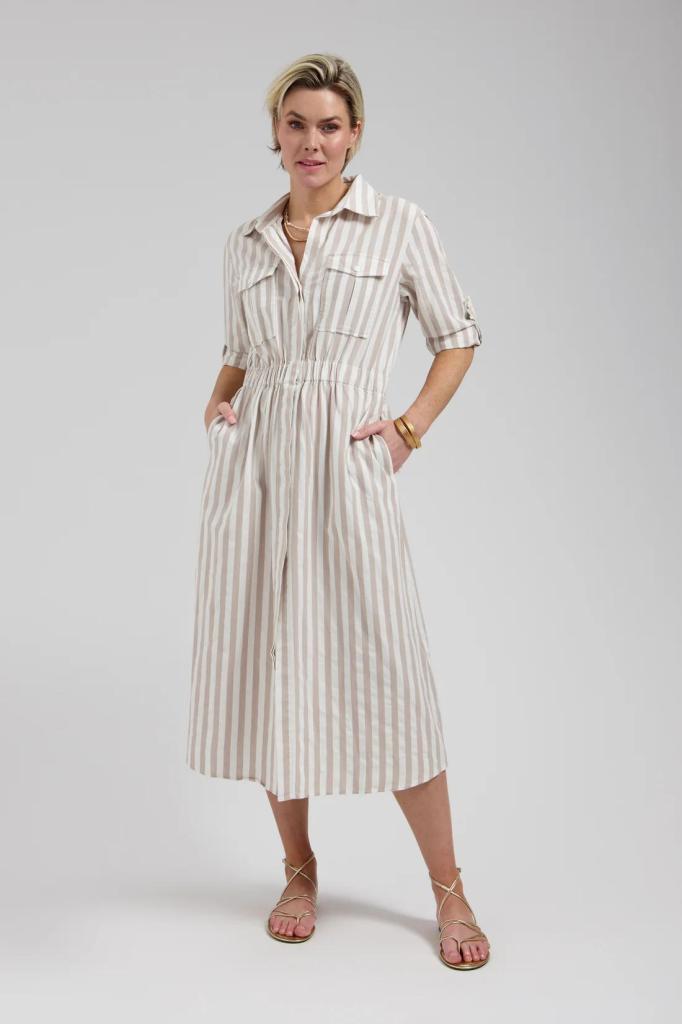 Florez_Maya_Dress_Sand_Striped_Hilnetta_s