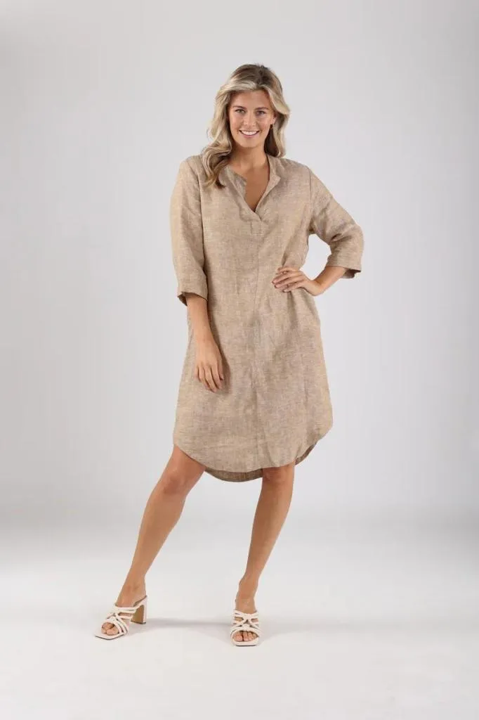 Nukus_Kate_Dress_Melange_Dark_Sand_Hilnetta_s