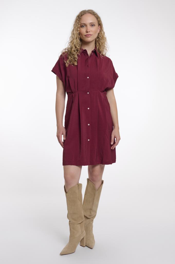 Rino___Pelle_Helien_capsleeve_dress_merlot_Hilnetta_s