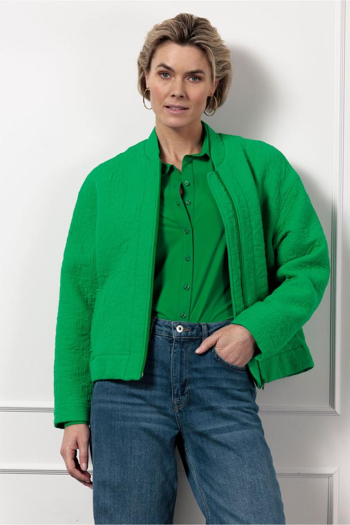 Studio_Anneloes_Candee_flower_jacquard_jacket_clover_green_Hilnetta_s