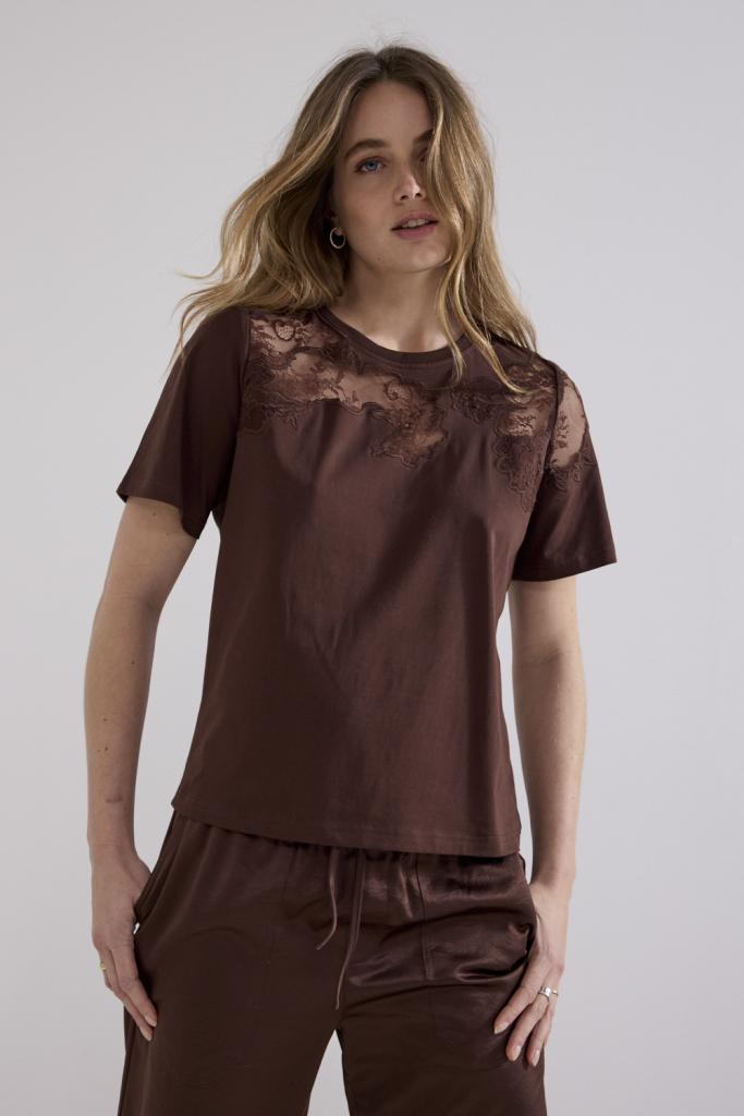 Tramontana_Lace_Insert_T_Shirt_Chocolate_Hilnetta_s