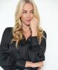 Esqualo_Blouse_basic_satin_feathers_Black_Hilnetta_s