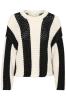 Soaked_in_luxury_Menaka_Stripe_Pullover_Black_White_Hilnetta_s