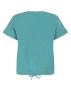 Tramontana_Crinkled_Short_Sleeve_top_Deep_Aqua_Blue_Hilnetta_s_1