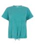 Tramontana_Crinkled_Short_Sleeve_top_Deep_Aqua_Blue_Hilnetta_s_3