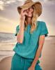 Tramontana_Crinkled_Short_Sleeve_top_Deep_Aqua_Blue_Hilnetta_s_4
