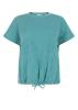 Tramontana_Crinkled_Short_Sleeve_top_Deep_Aqua_Blue_Hilnetta_s