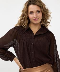 Esqualo_Blouse_plumetis_smock_Chocolate_Hilnetta_s_1