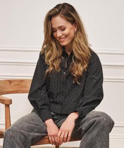 Esqualo_Blouse_rhinestones_striped_black_Hilnetta_s