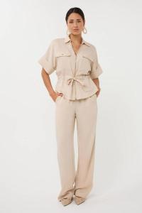 Esqualo_Blouse_zipper_fine_crinkle_light_sand_Hilnetta_s