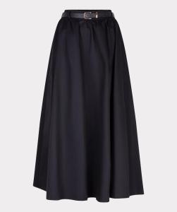 Esqualo_Skirt_long_poplin_pockets_poplin_black_Hilnetta_s