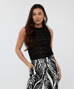 Esqualo_Top_fancy_knit_black_Hilnetta_s_2
