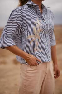 Nukus_Isa_Blouse_Stripe_Navy_Off_White_Hilnetta_s_1
