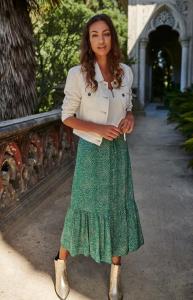 _Esqualo_Skirt_long_buttons_wheat_print_Green_3